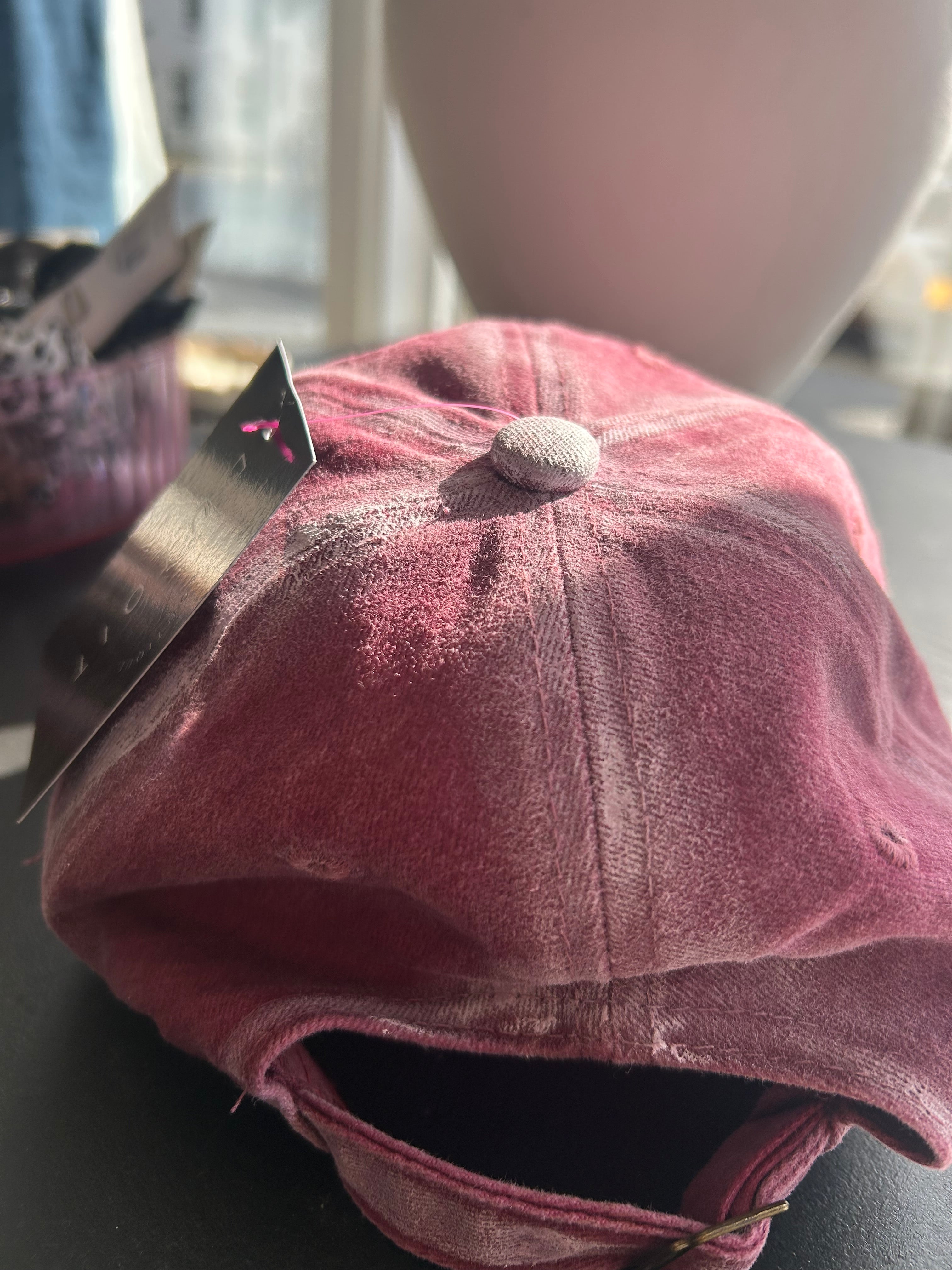 Prosecco hat hand painted with floral