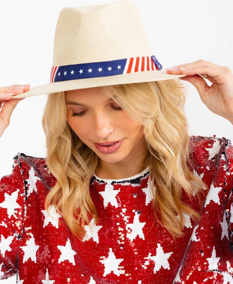 USA women’s ribbon fedora