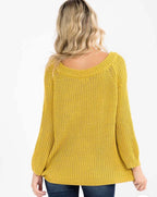 Mustard knit pullover