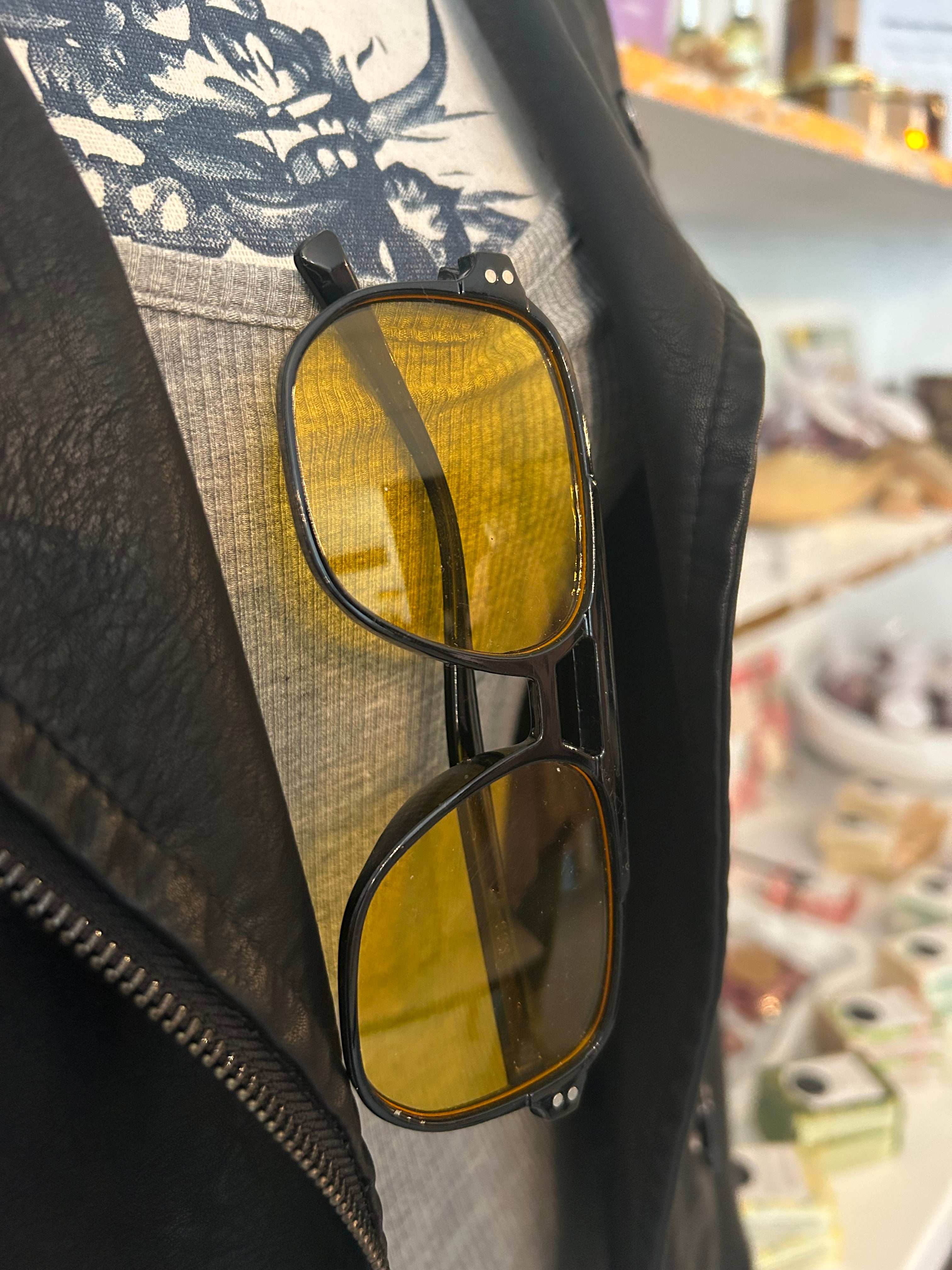 Yellow tinted sunshades