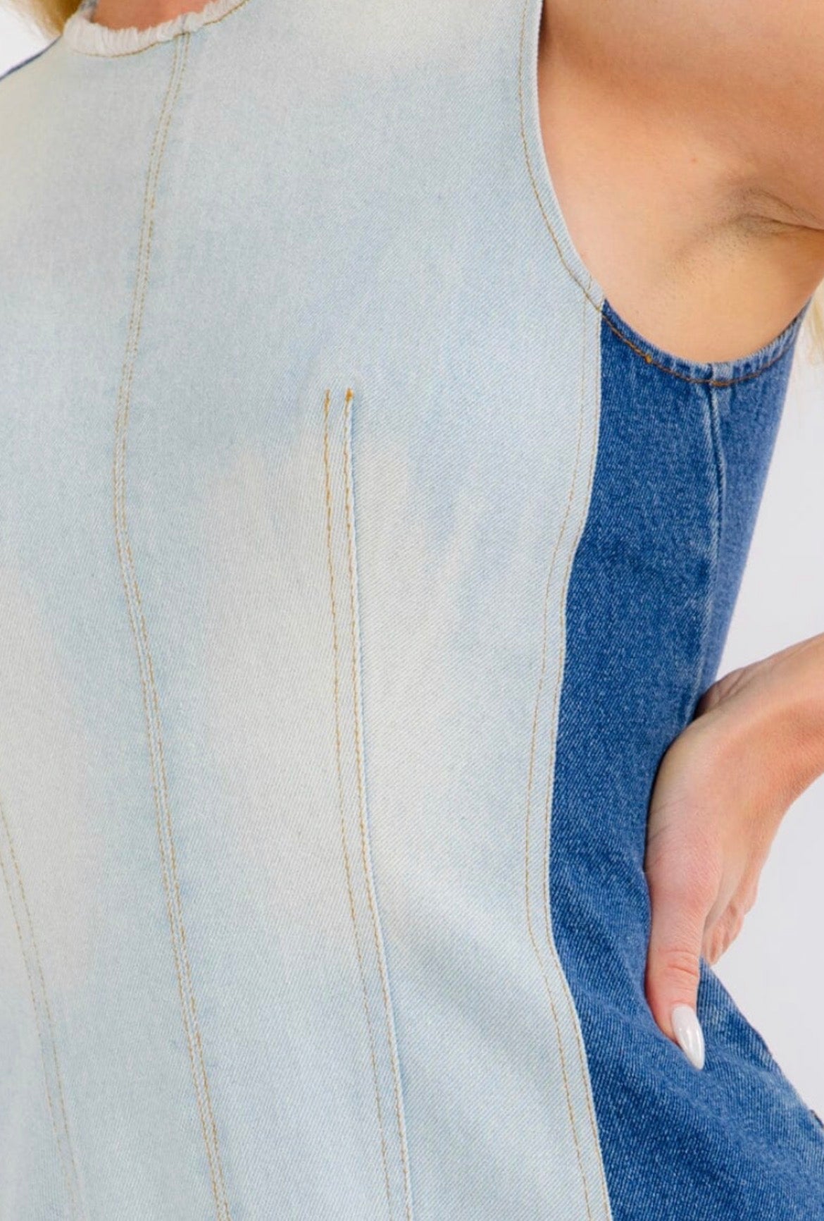 Denim Daisy Mini Dress