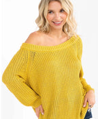Mustard knit pullover