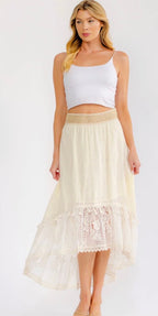 Boho crochet maxi skirt