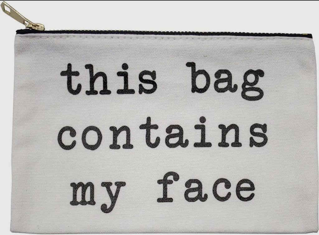 This bag contains my face makeup bag