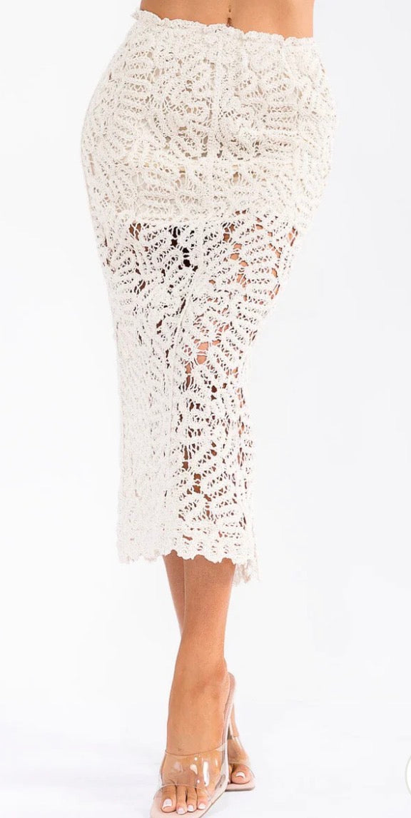 Crochet pencil skirt