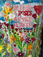 Wild flower hand painted Jean jacket
