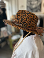 Leopard fedora hat