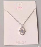 Stainless steel evil eye necklace