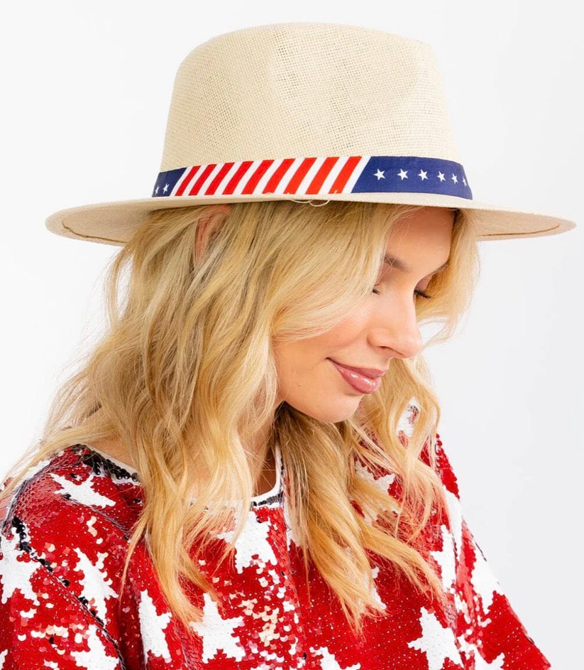 USA women’s ribbon fedora