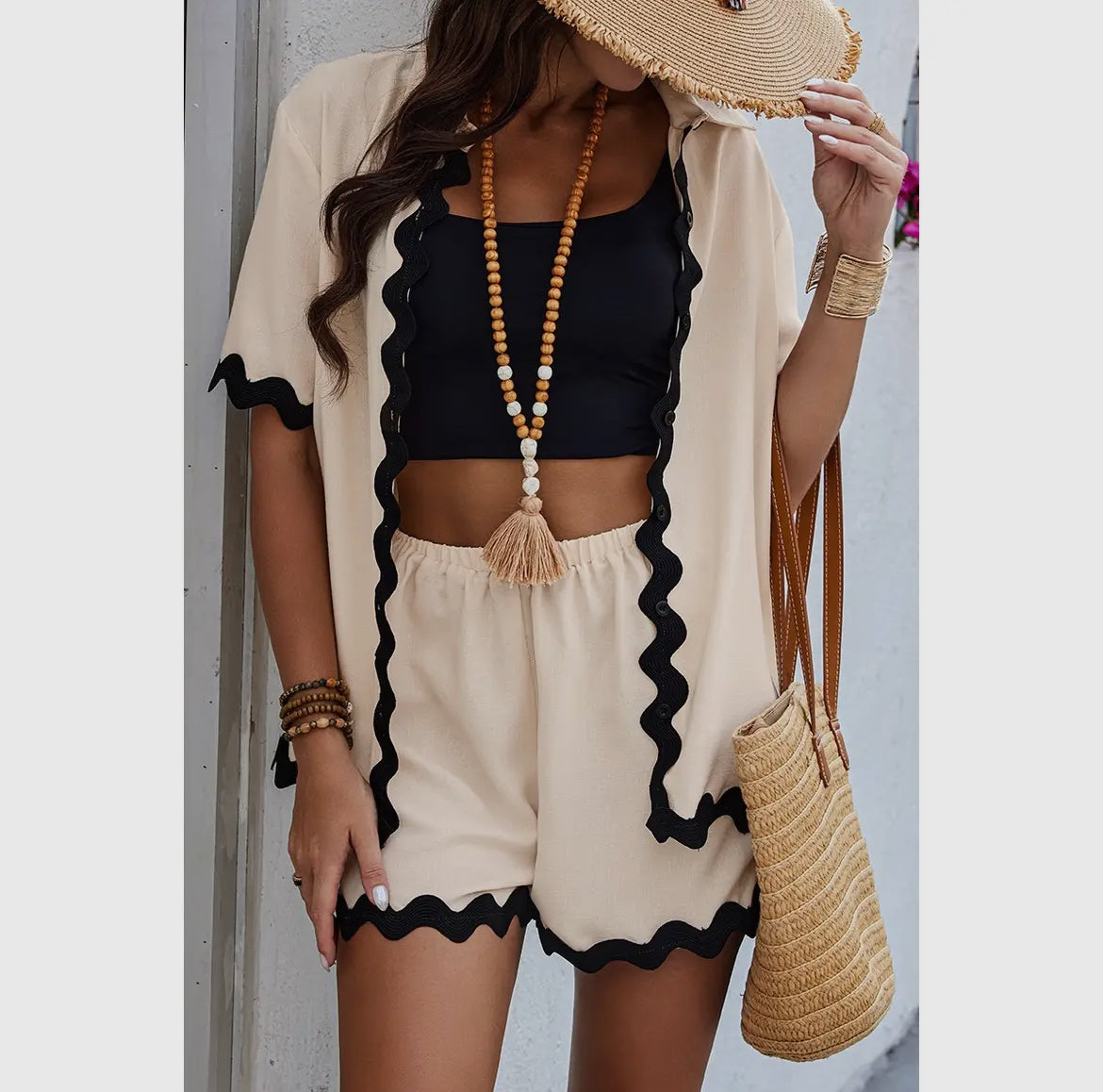 Color block two piece set