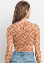 Floral print mesh bodysuit