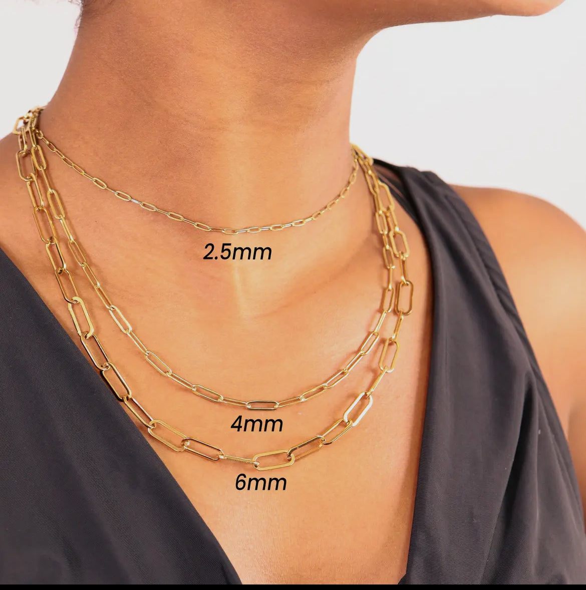 18k Gold paperclip necklace – Boutique DuToit