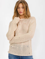 Rebel knit sweater in cream