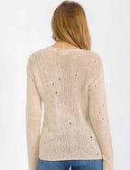 Rebel knit sweater in cream
