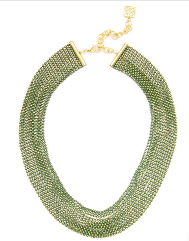 Zenzii diamond green necklace