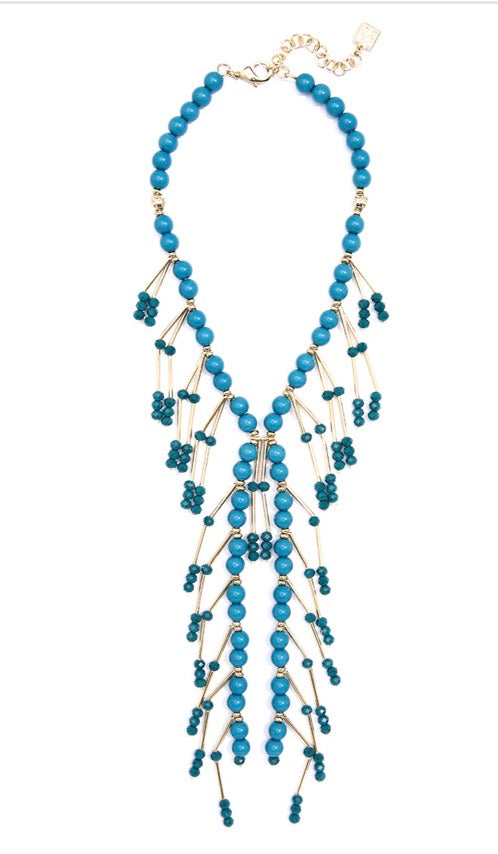 Zenzii Turquoise beaded collar necklace