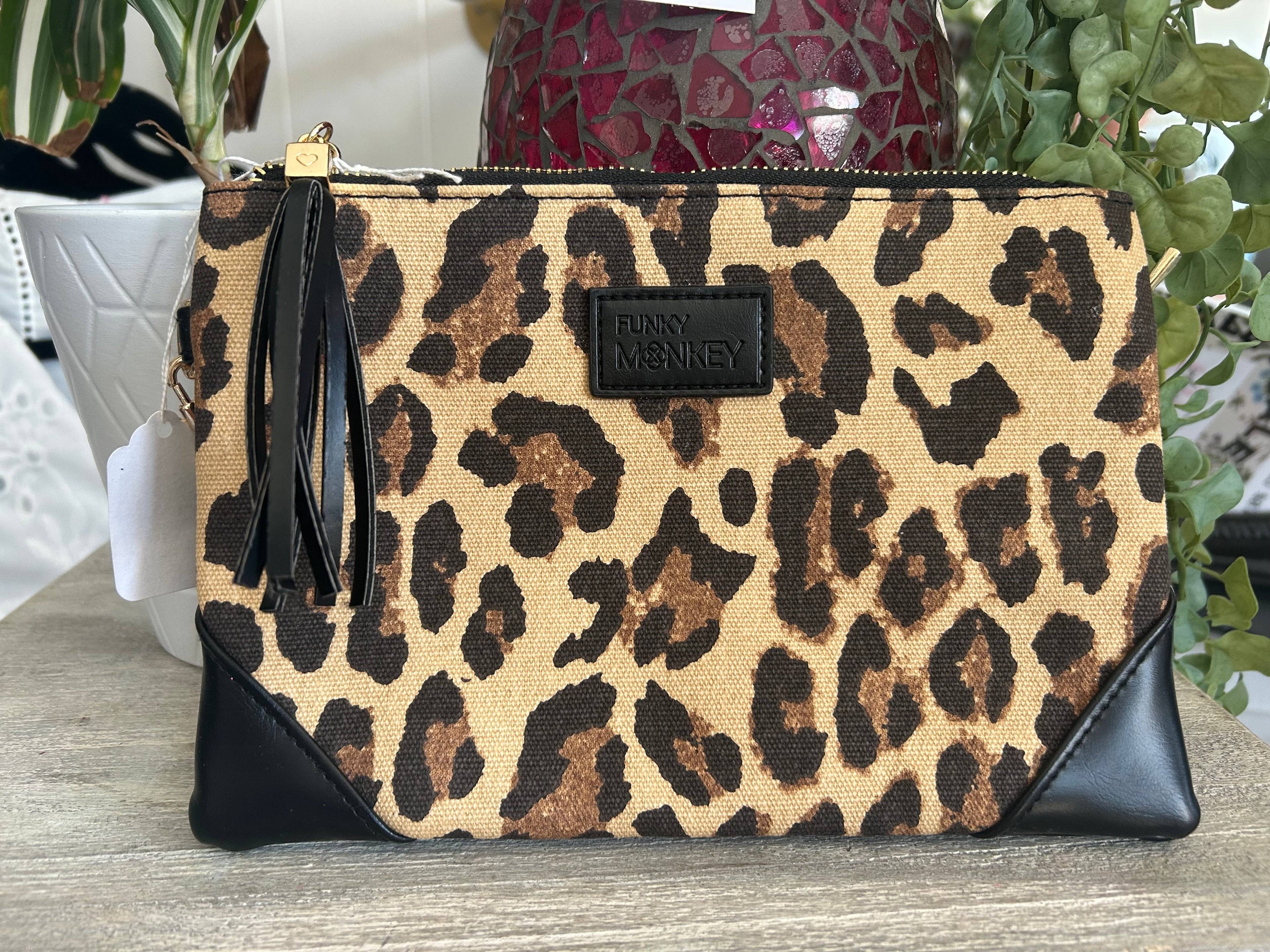 Leopard wristlet