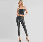 Black leather ambience leggings
