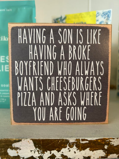 Having a son is like having a broke boyfriend