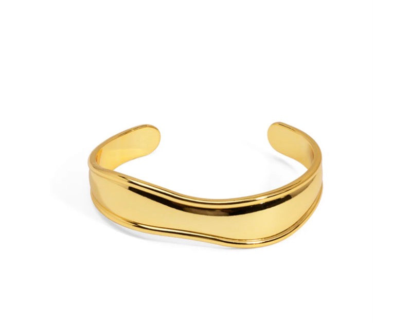 Fluid Wave Cuff Bracelet