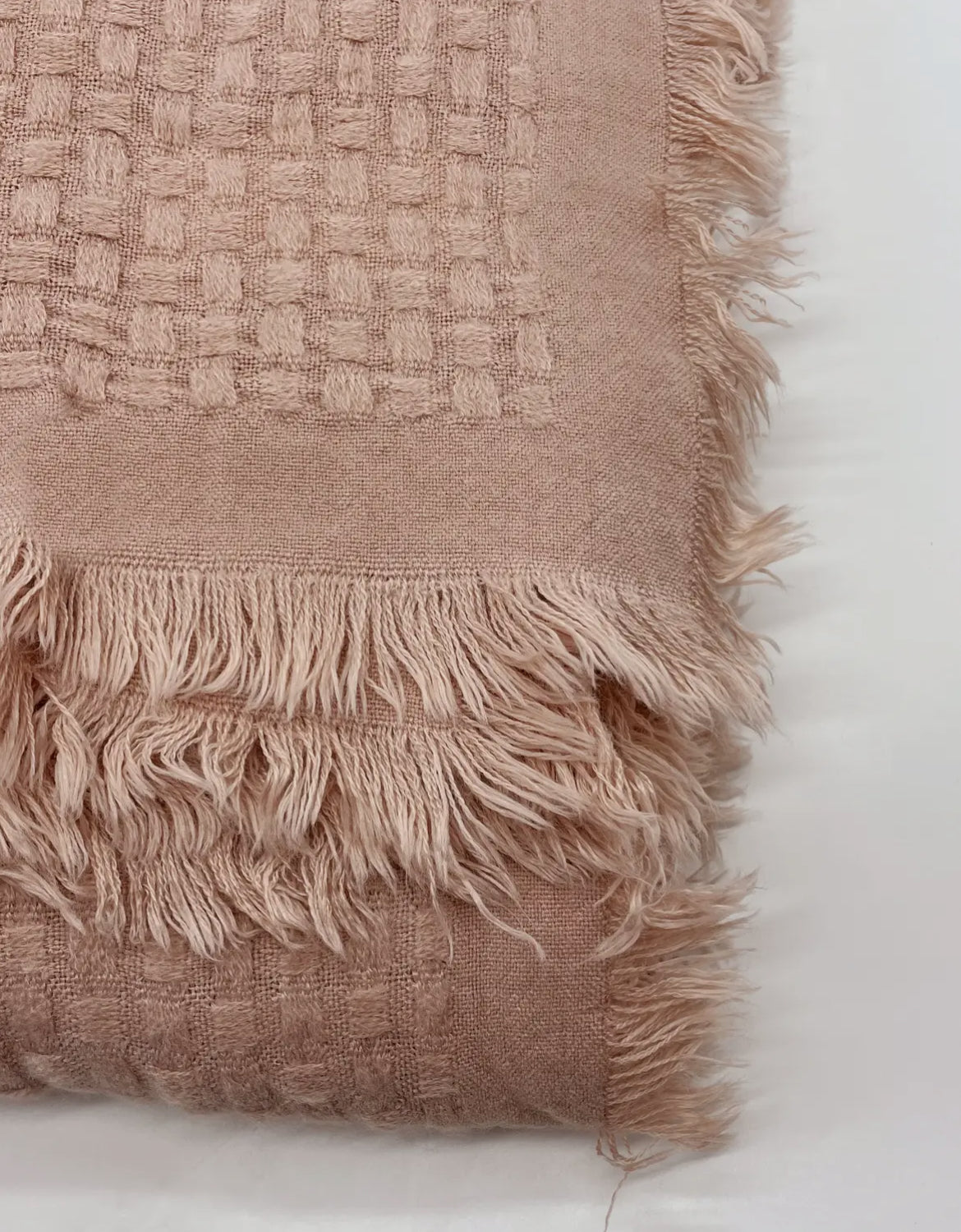 Vintage Pink waffle weave 50 x 60 throw blanket
