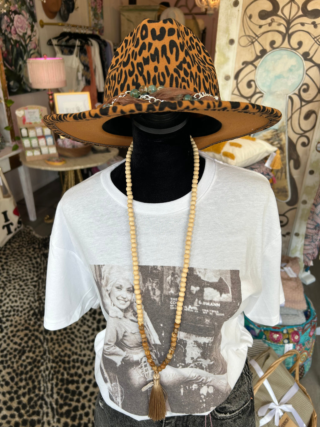 Leopard fedora hat