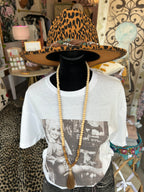 Leopard fedora hat