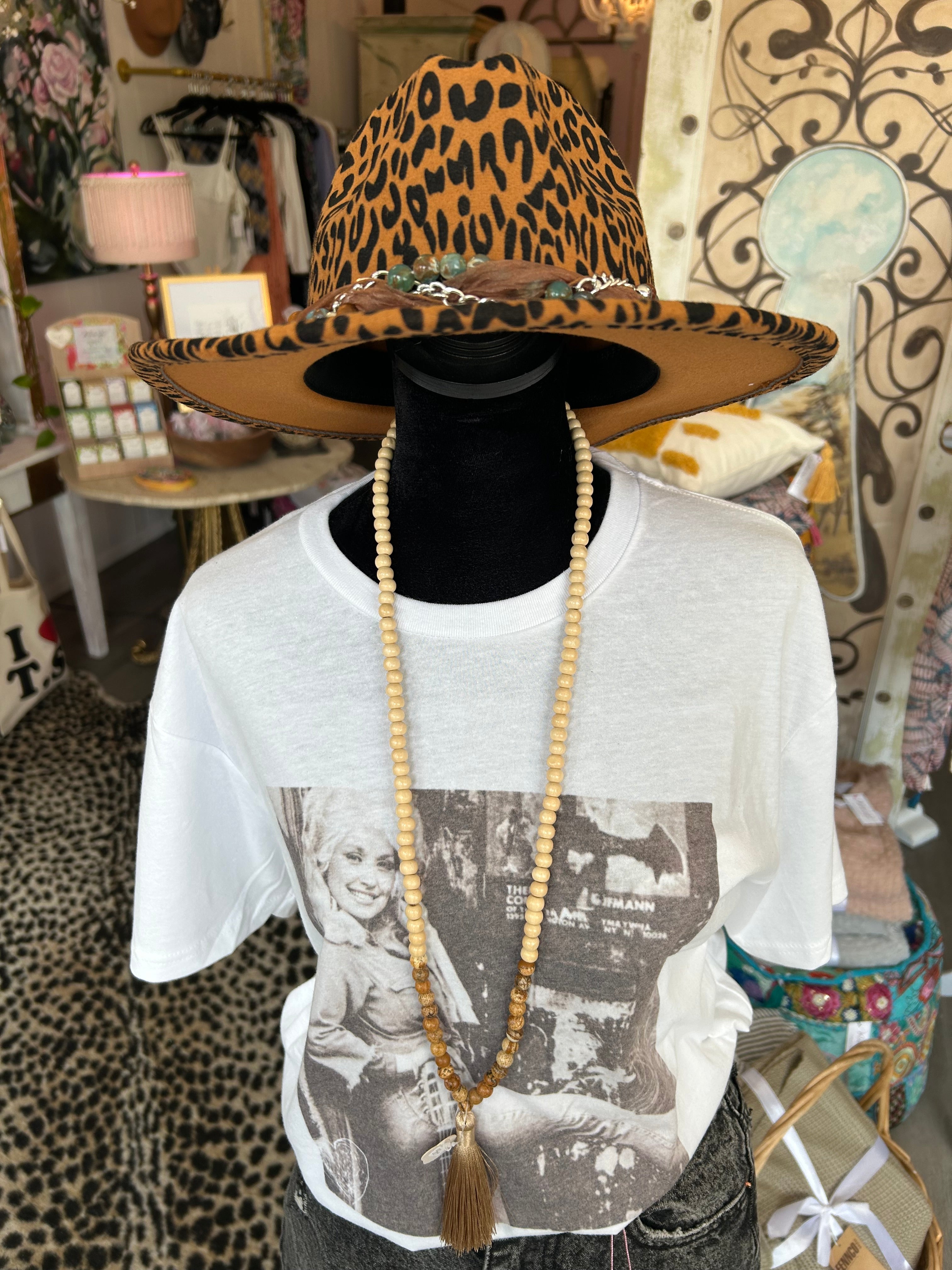 Leopard fedora hat