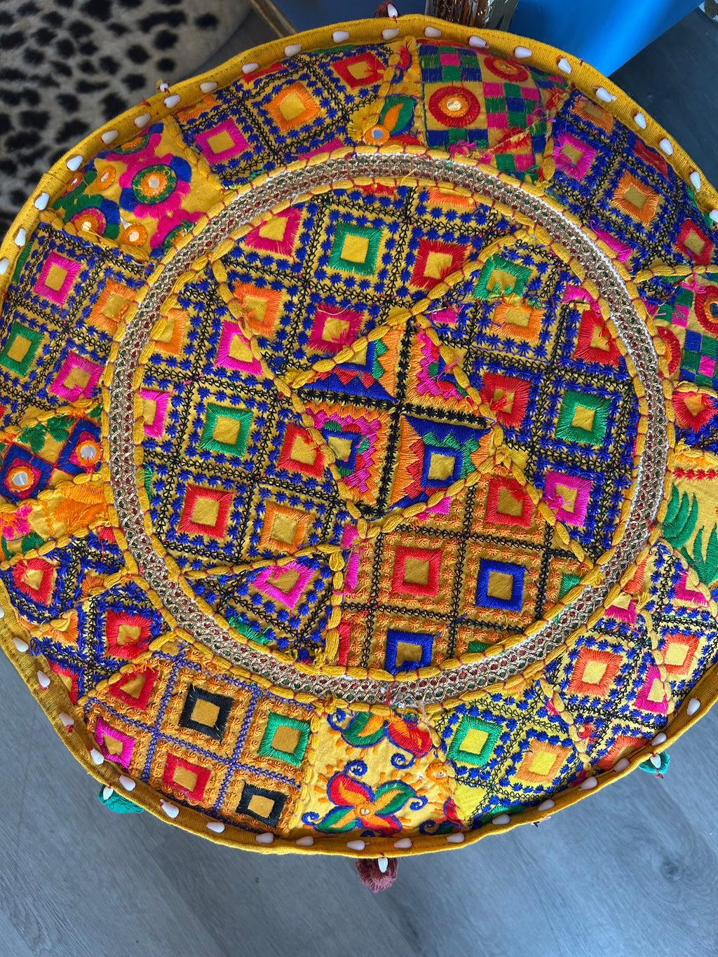 Khambadiya pouf home decor
