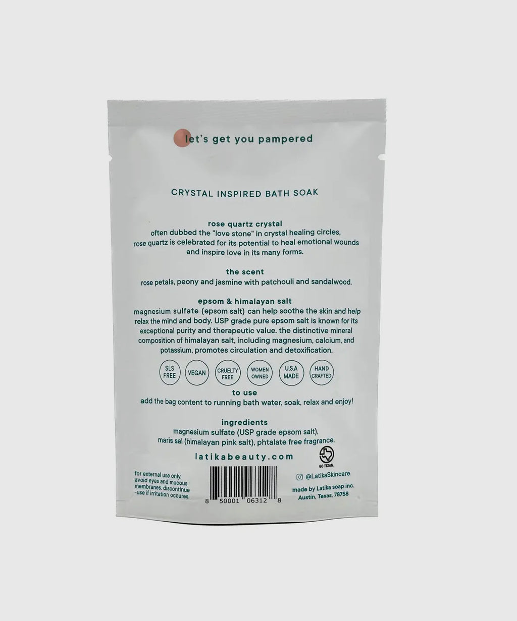 Latika Rose quartz bath soak