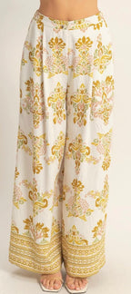 Wide leg boho pants