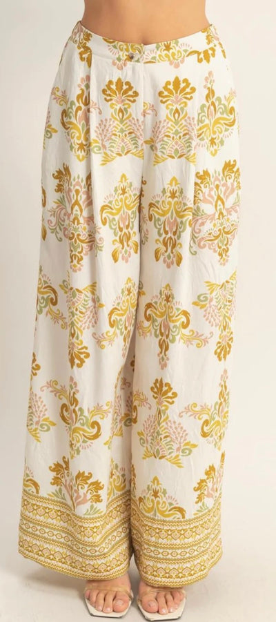 Wide leg boho pants