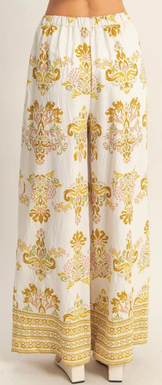 Wide leg boho pants