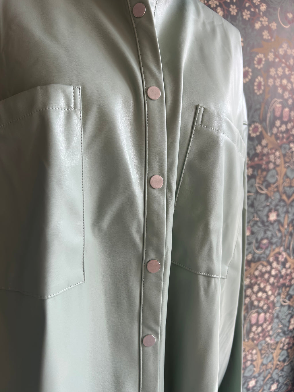 Verdant Luxe Faux Leather Dress