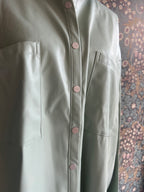 Verdant Luxe Faux Leather Dress