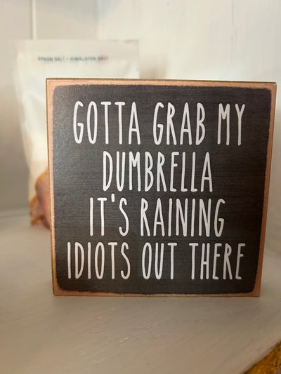 Gotta Grab my dumbrella it’s raining idiots out there