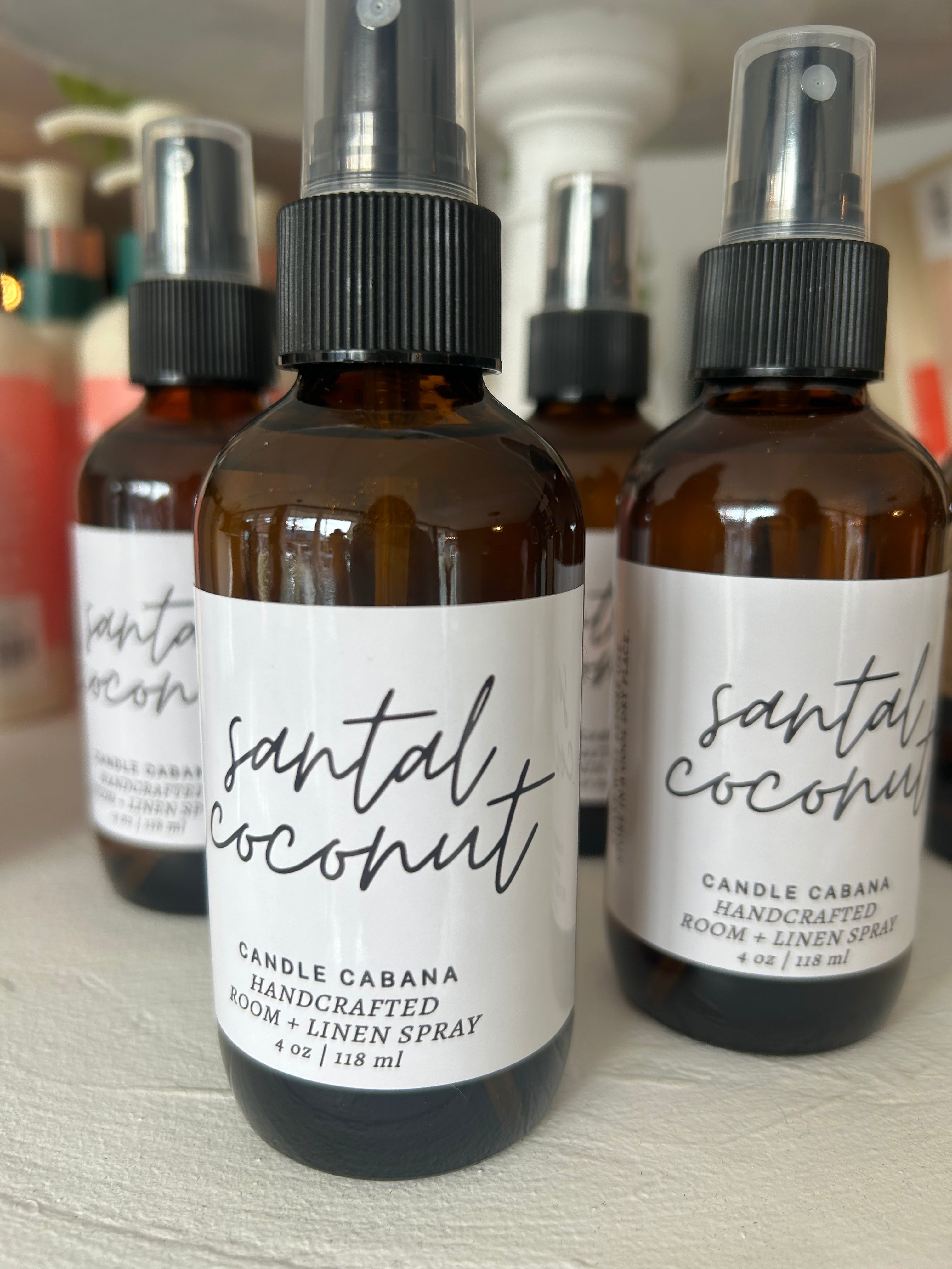 Santal coconut handcrafted room & linen spray