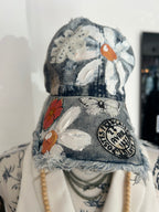 Lazy daizy hand painted denim hat