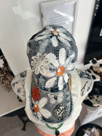 Lazy daizy hand painted denim hat