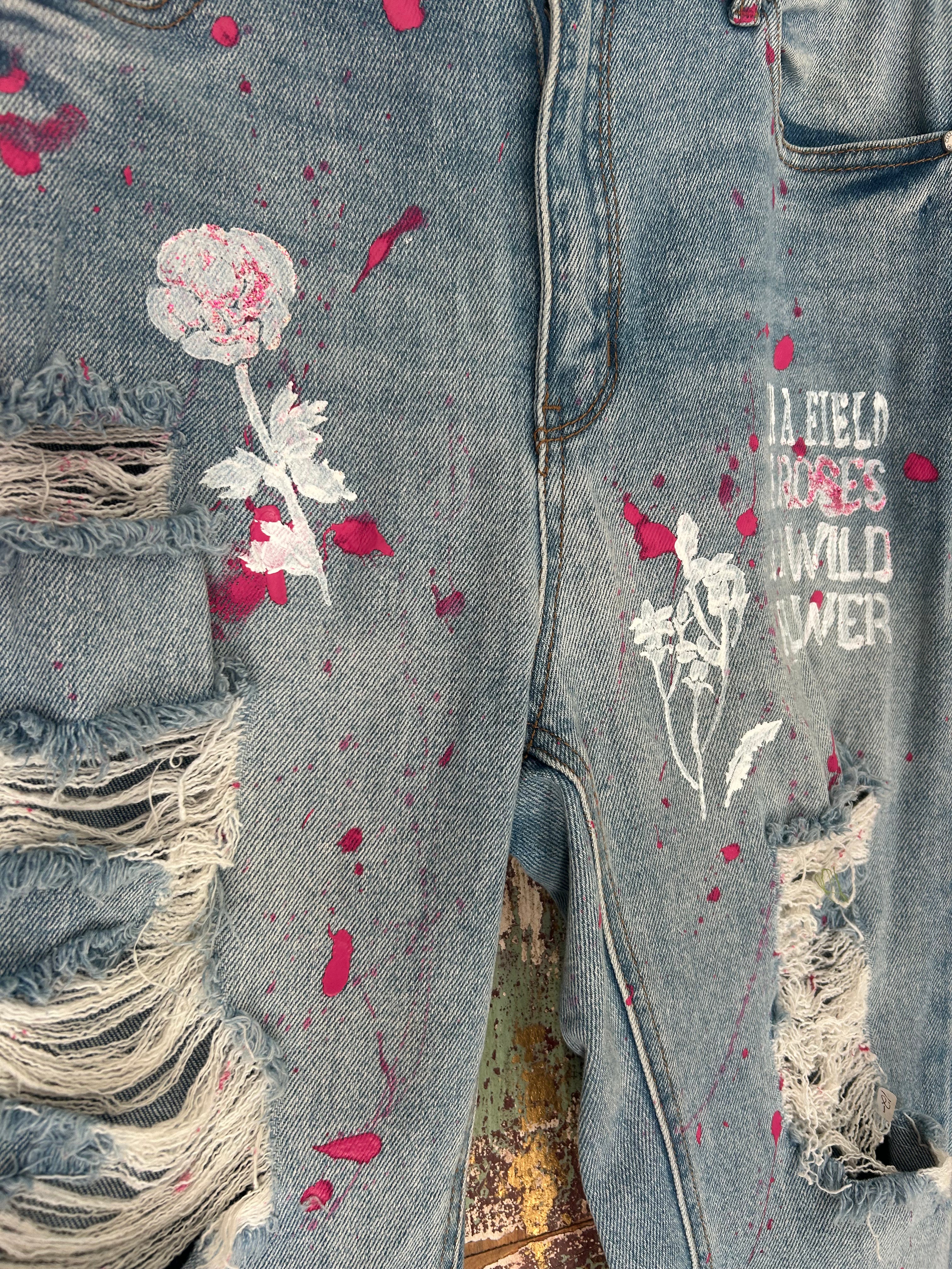 In a field of roses be a wildflower jeans