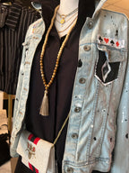 Hand painted deck of love Jean jacket
