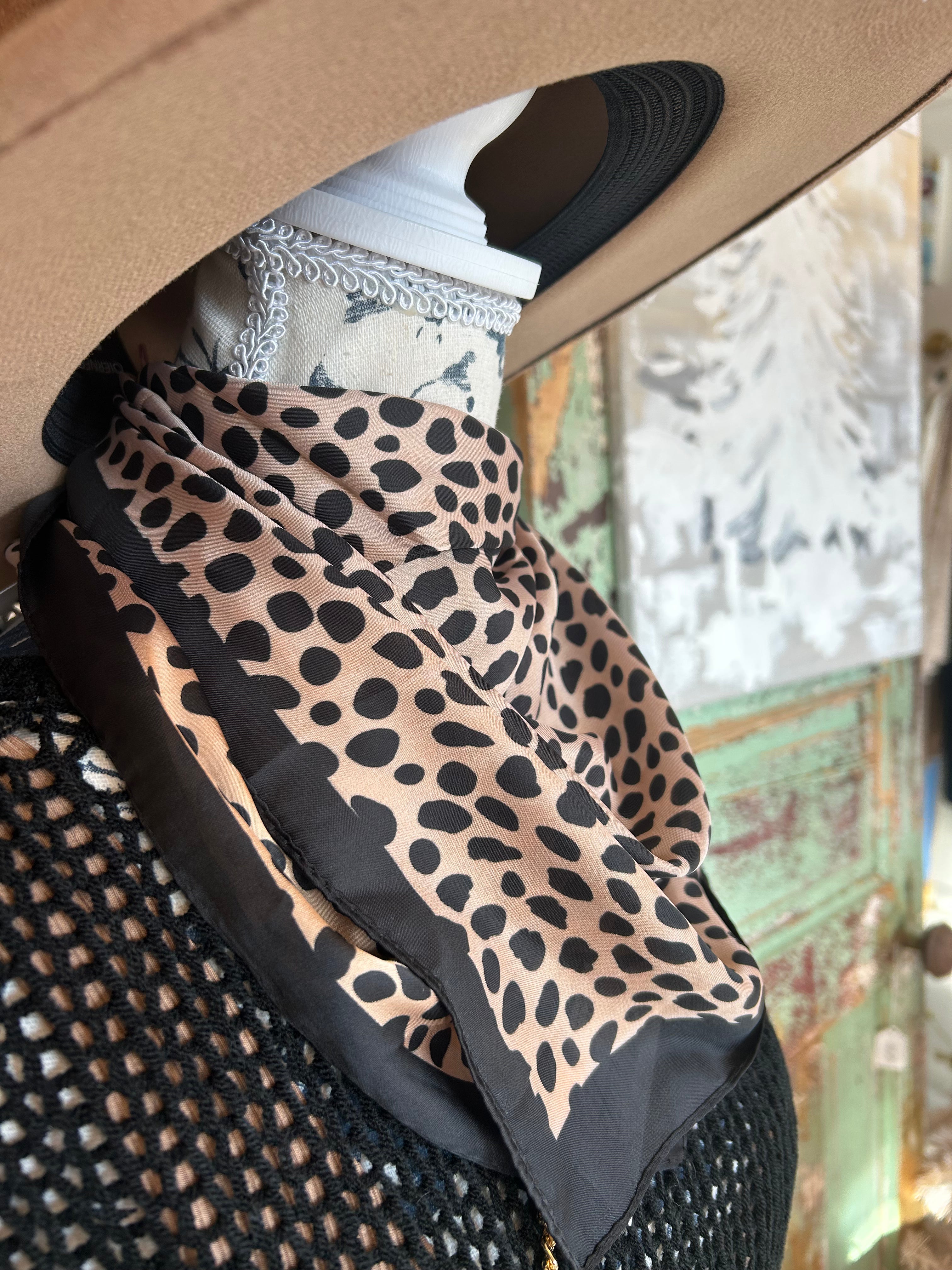 Silk cheetah scarf