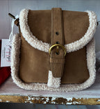 Camel Sherpa purse with strap