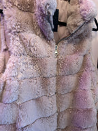 Pink faux fur vest