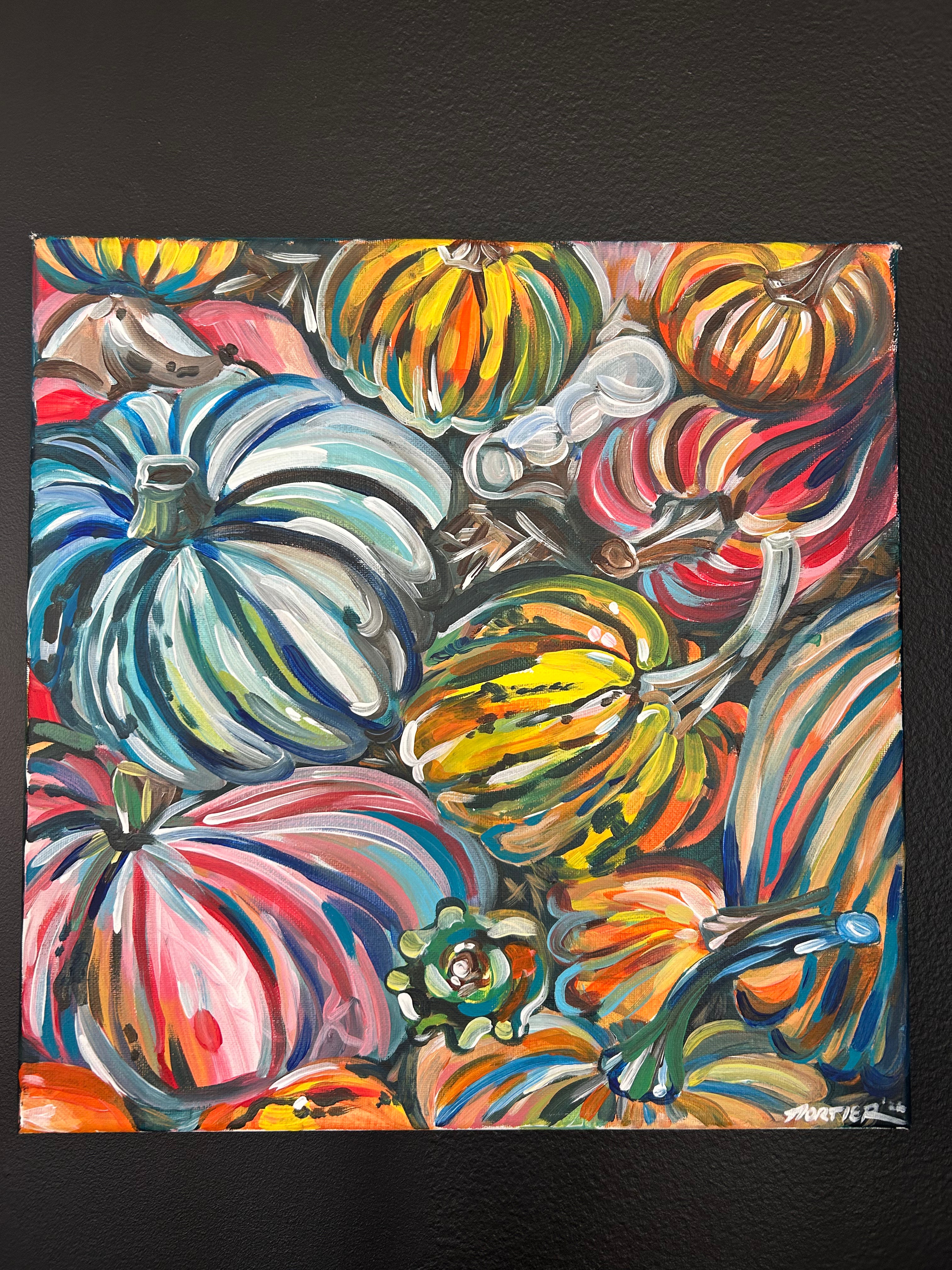 Colorful pumpkin painting