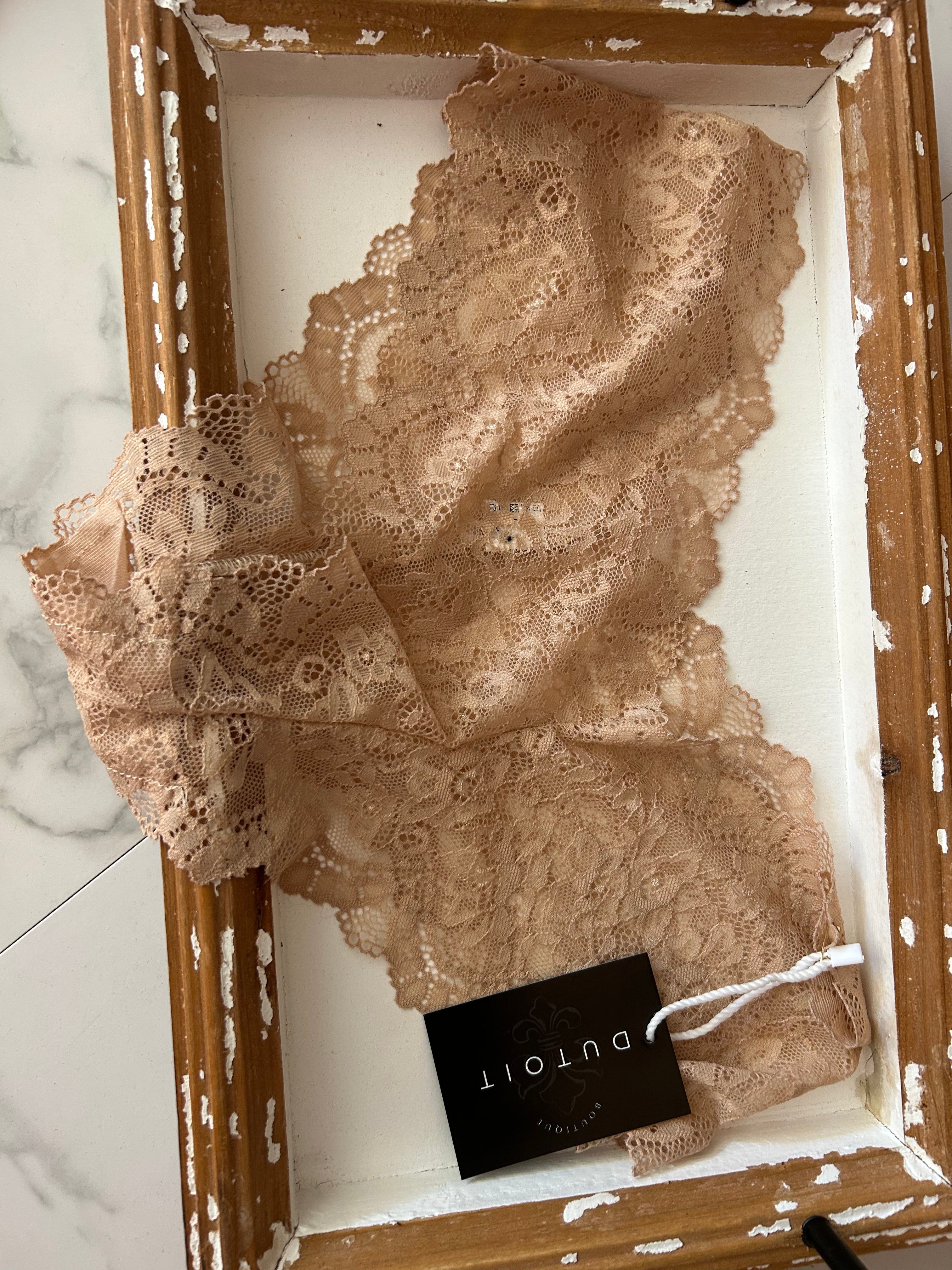 Cream lace panties