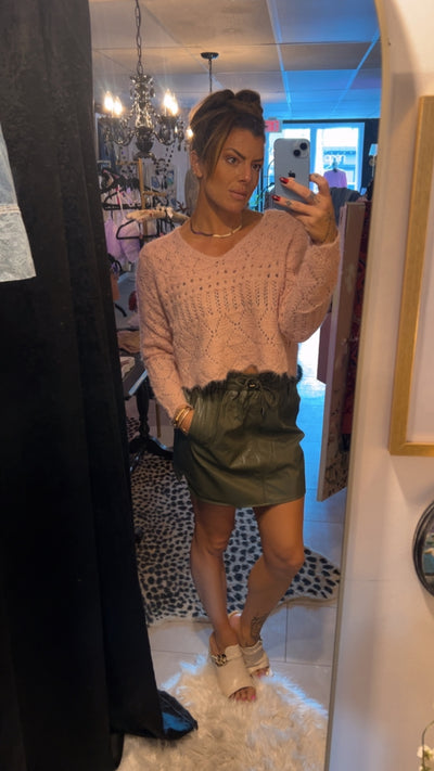 Entro Faux Leather Mini Skirt