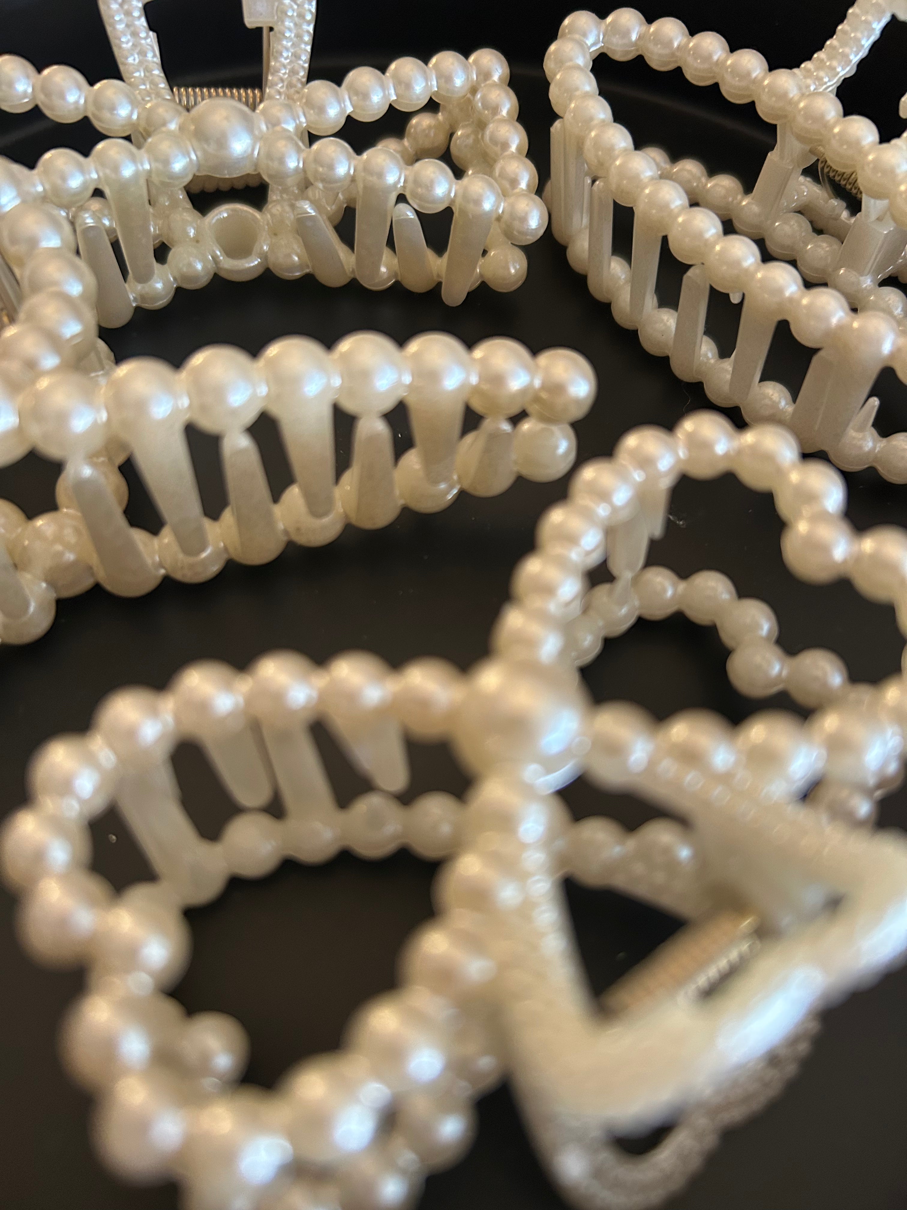 Assorted pearl hair clips