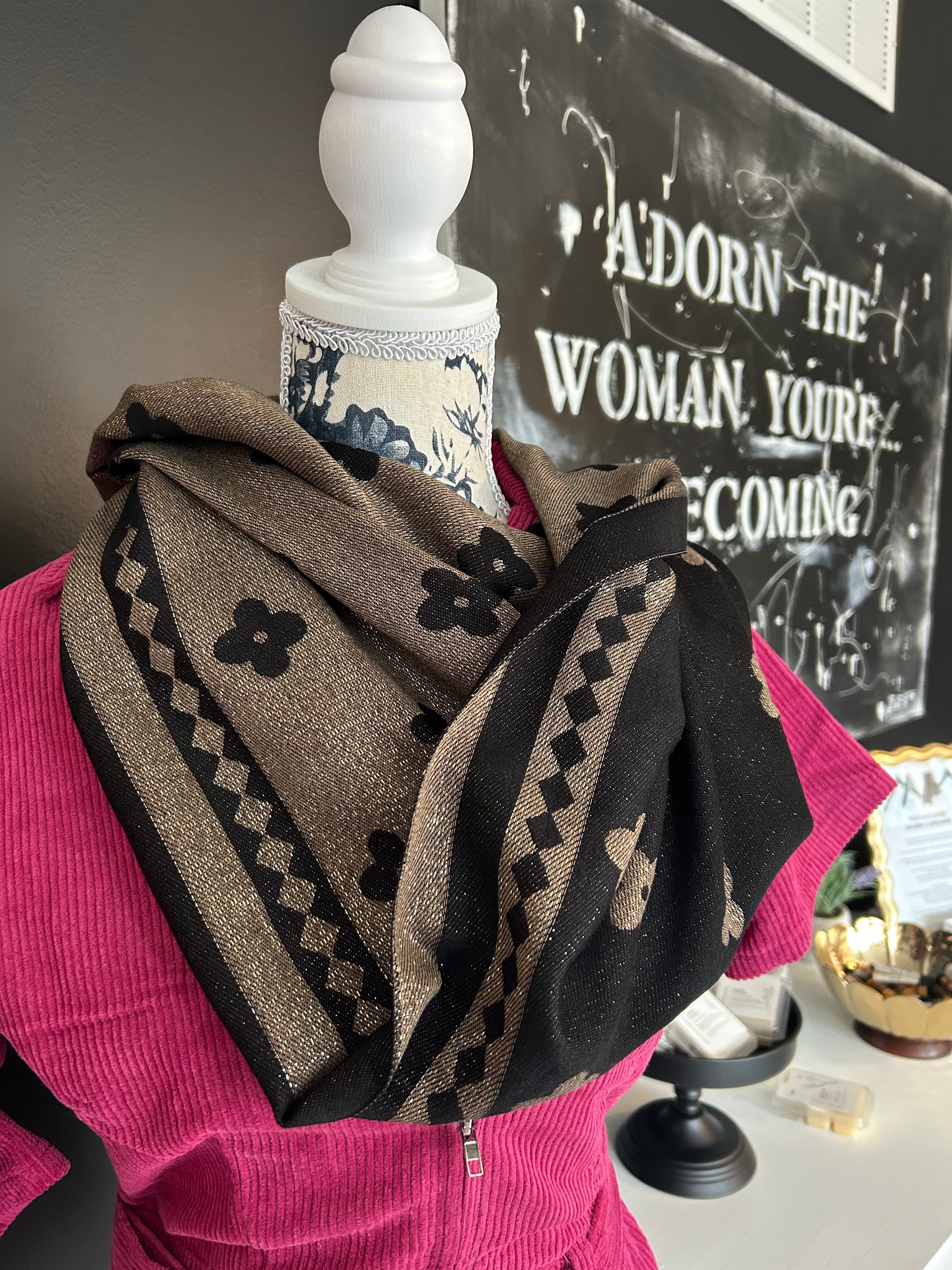 Black Parisian scarf
