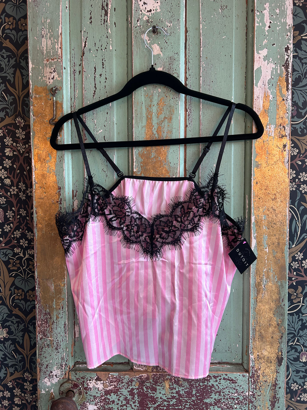 Pink & white stripped sleep set